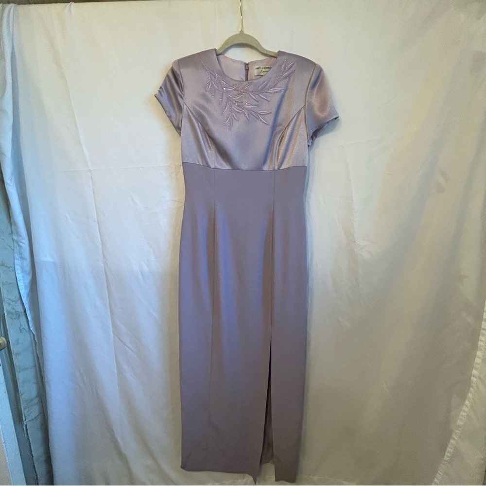 Vintage Papell Boutique Lavender Gown – Classic Silhouette, Size 6 - Picture 2 of 4